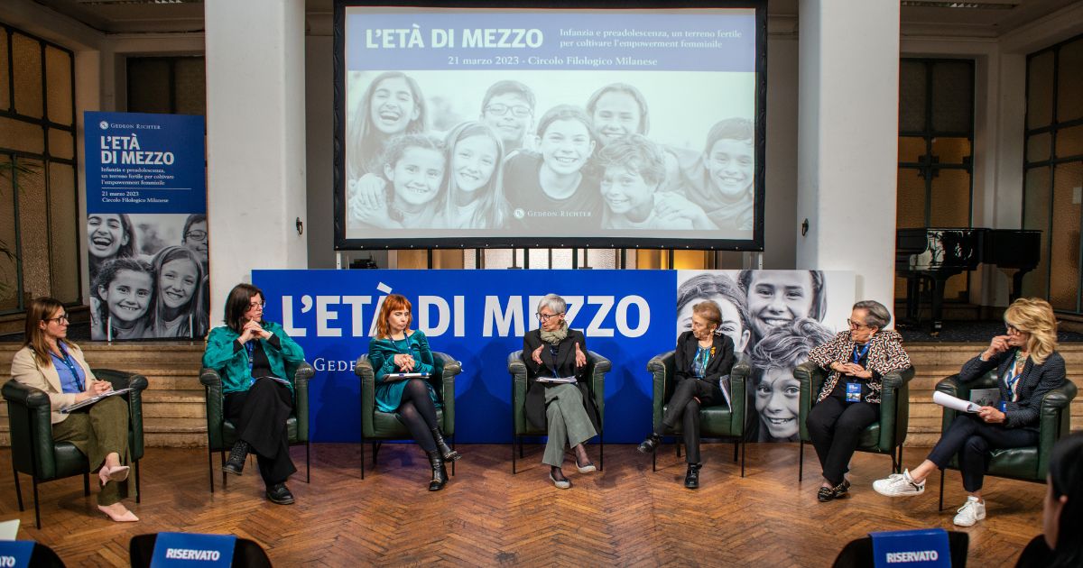 Un momento dell'evento “L’Età di mezzo – Infanzia e preadolescenza, un terreno fertile per coltivare l’empowerment femminile'' organizzato da Gedeon Richter Italia